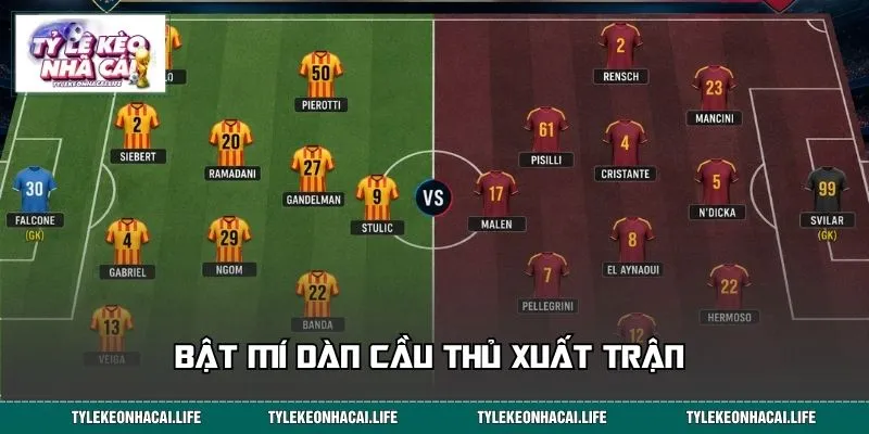 Dàn cầu thủ xuất trận